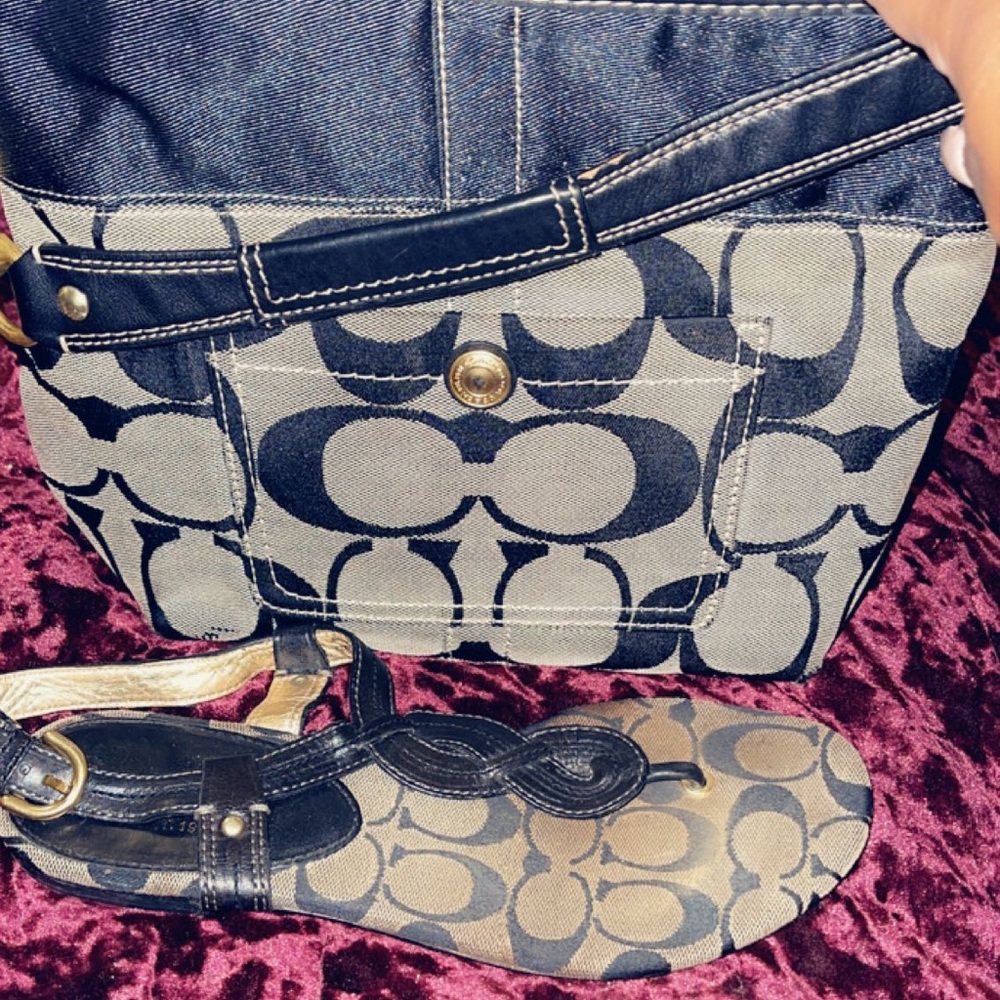 100% Authentic Coach purse and sandal set